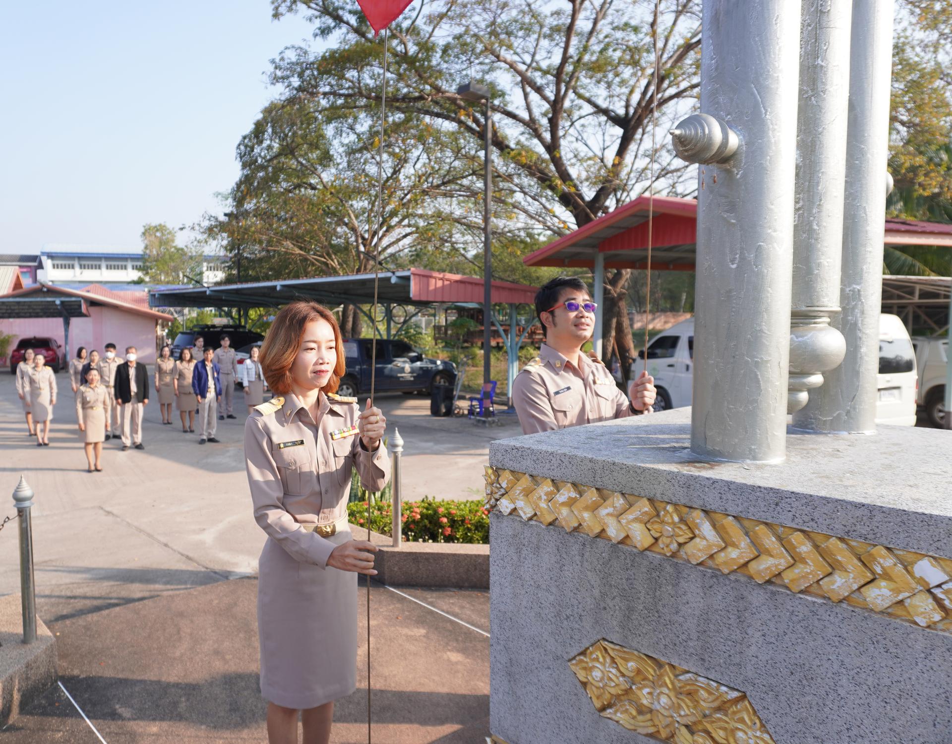การจัดกิจกรรมเข้าแถวเคารพธงชาติ ประจำเดือนกุมภาพันธ์ 2567
